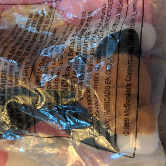 Sealed Ty Mc Donalds Studded Toy Animal Vintage 1999 Chip The Cat - Picture 5 of 6